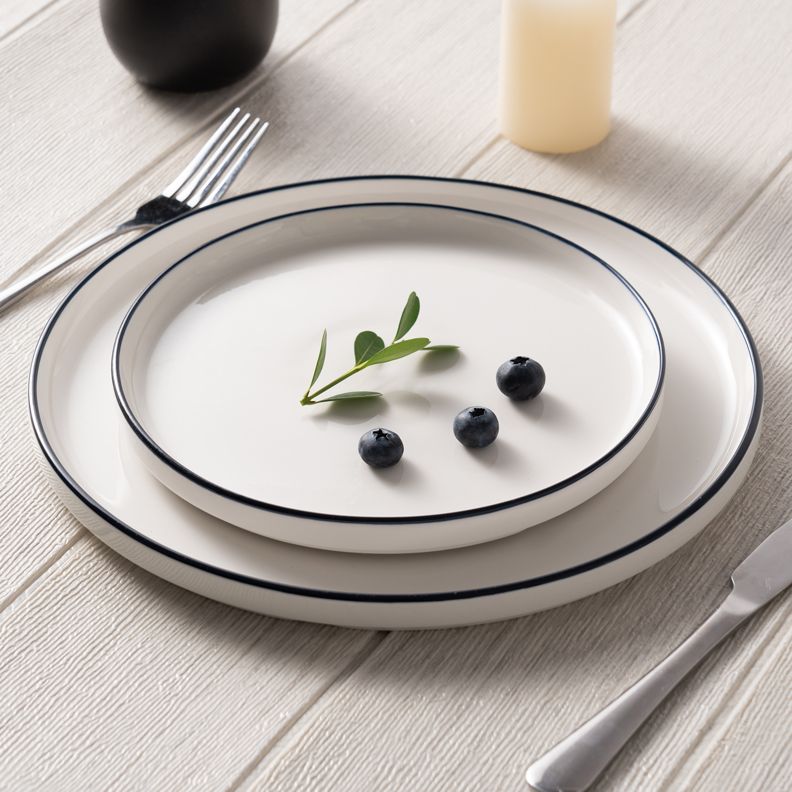 Porzellan Serie 12 Stück Geschirr Set - Image 7