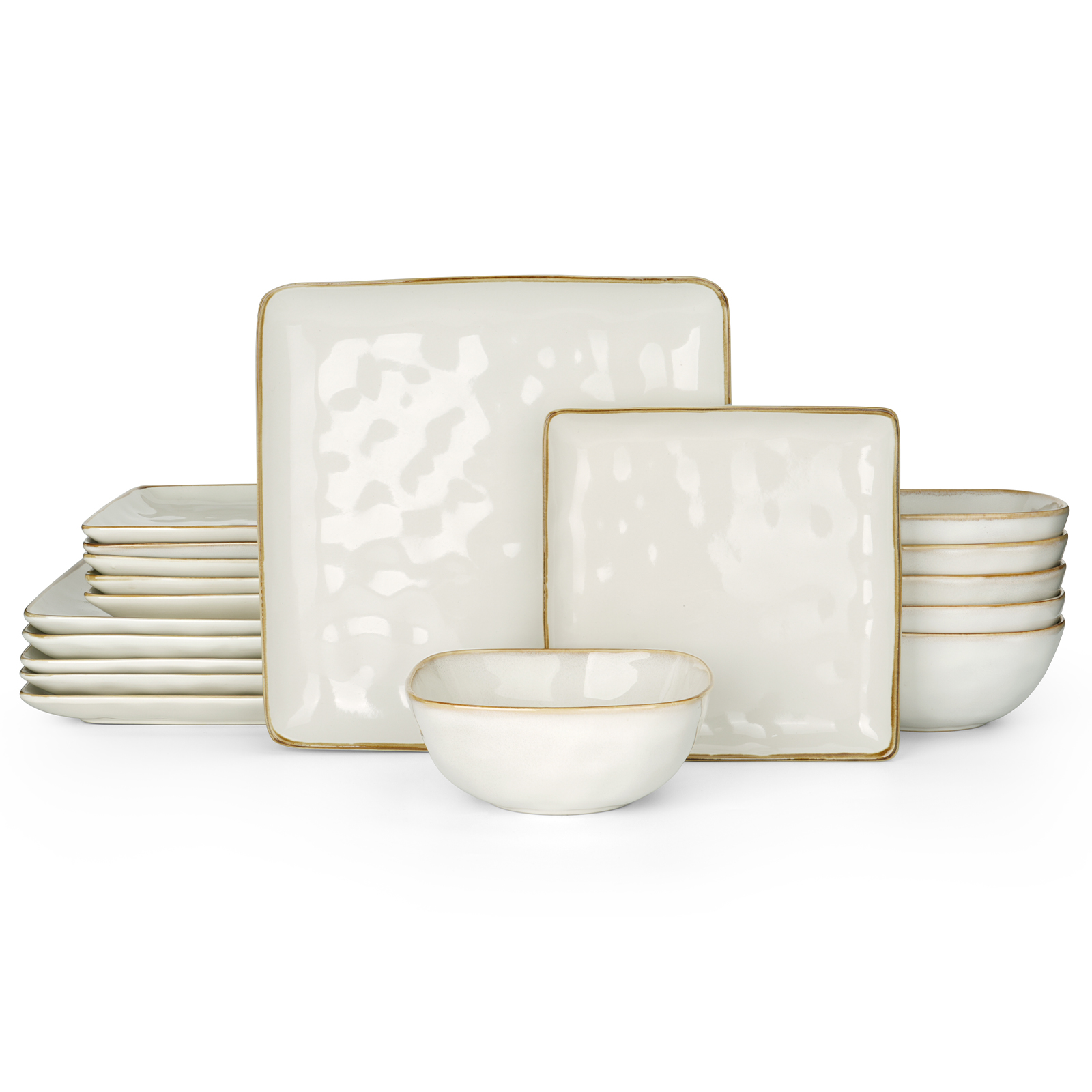 Ocean Series 18er Essensgeschirr Set, Quadrat